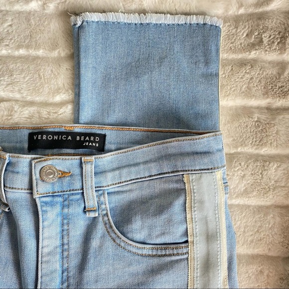 Veronica Beard High Rise Kick Flare Crop Jeans - Picture 8 of 12